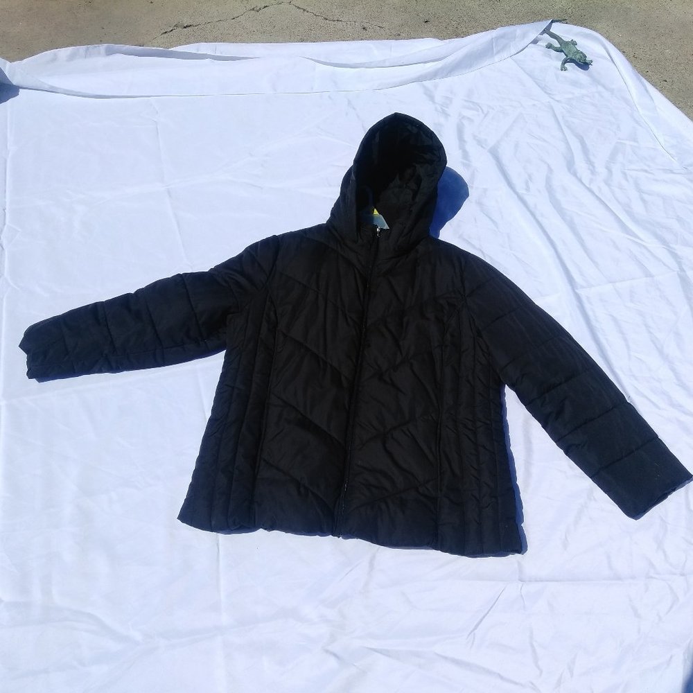 1x Women's Black Jacket Hoodie Snow Winter